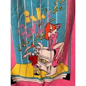 Vintage 80s Who Framed Roger Rabbit Beach Towel 1980s Retro Ink & Paint Club